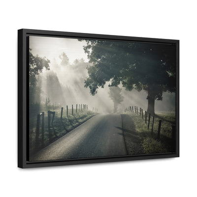 Old Country Road Framed Canvas Art Print