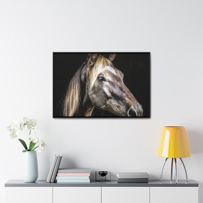 Rustic Horse Framed Canvas Art Print