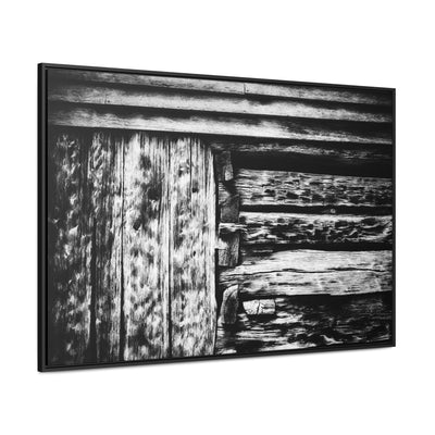 Black and White Rustic Framed Art Print