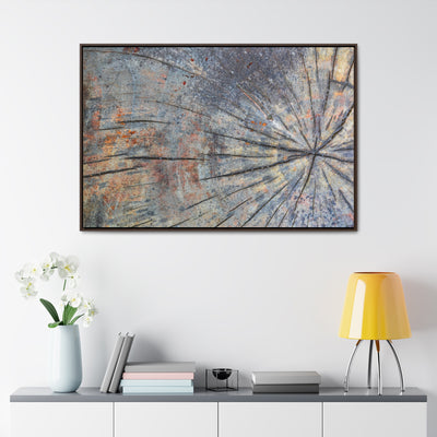 Tree Stump Rings Framed Canvas Rustic Art Print