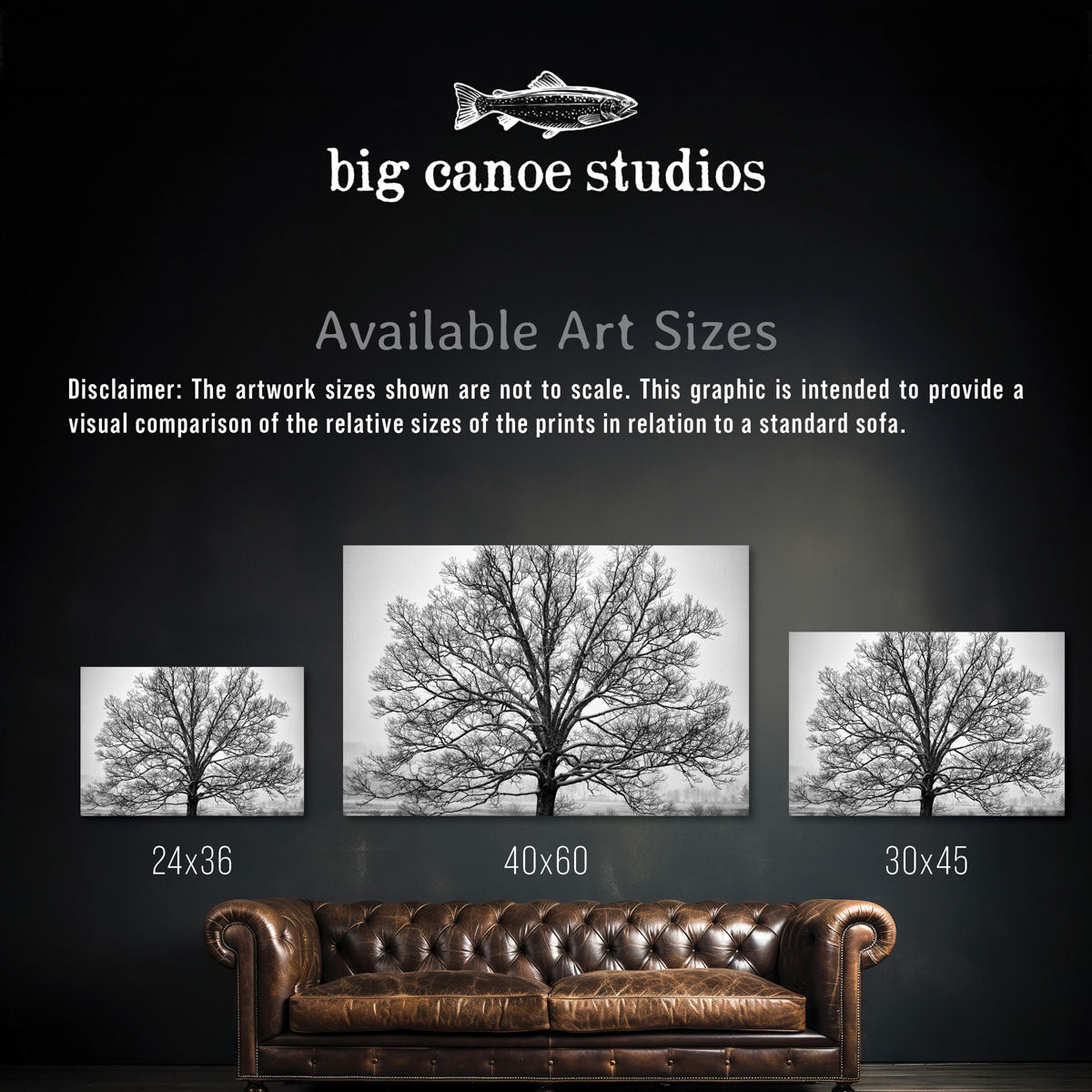 Unique Black and White Tree Wall Artwork