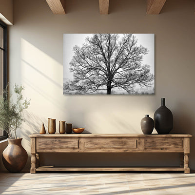 Unique Black and White Tree Wall Artwork