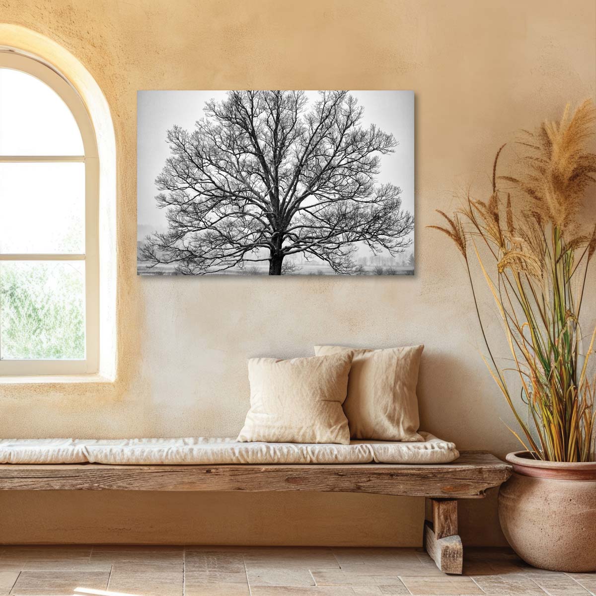 Unique Black and White Tree Wall Artwork