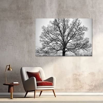 Unique Black and White Tree Wall Artwork