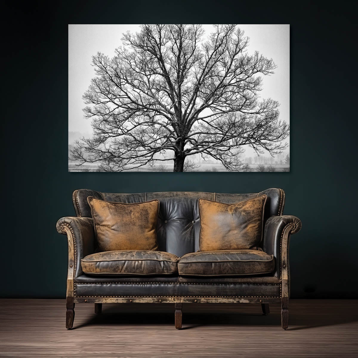 Unique Black and White Tree Wall Artwork