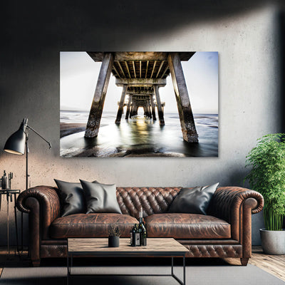 Beach Pier Wall Art | Rustic Coastal Decor