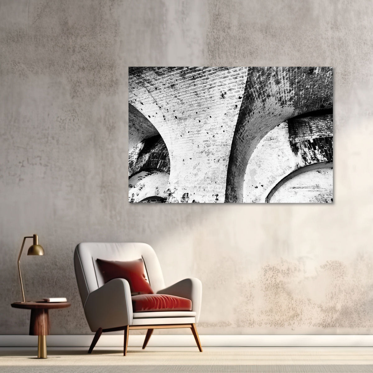 Fine Art Abstract Architectural  Black and White Artwork