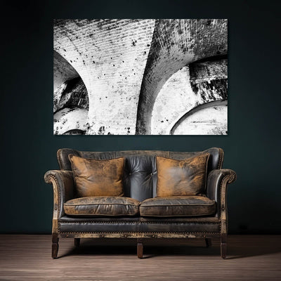 Fine Art Abstract Architectural  Black and White Artwork