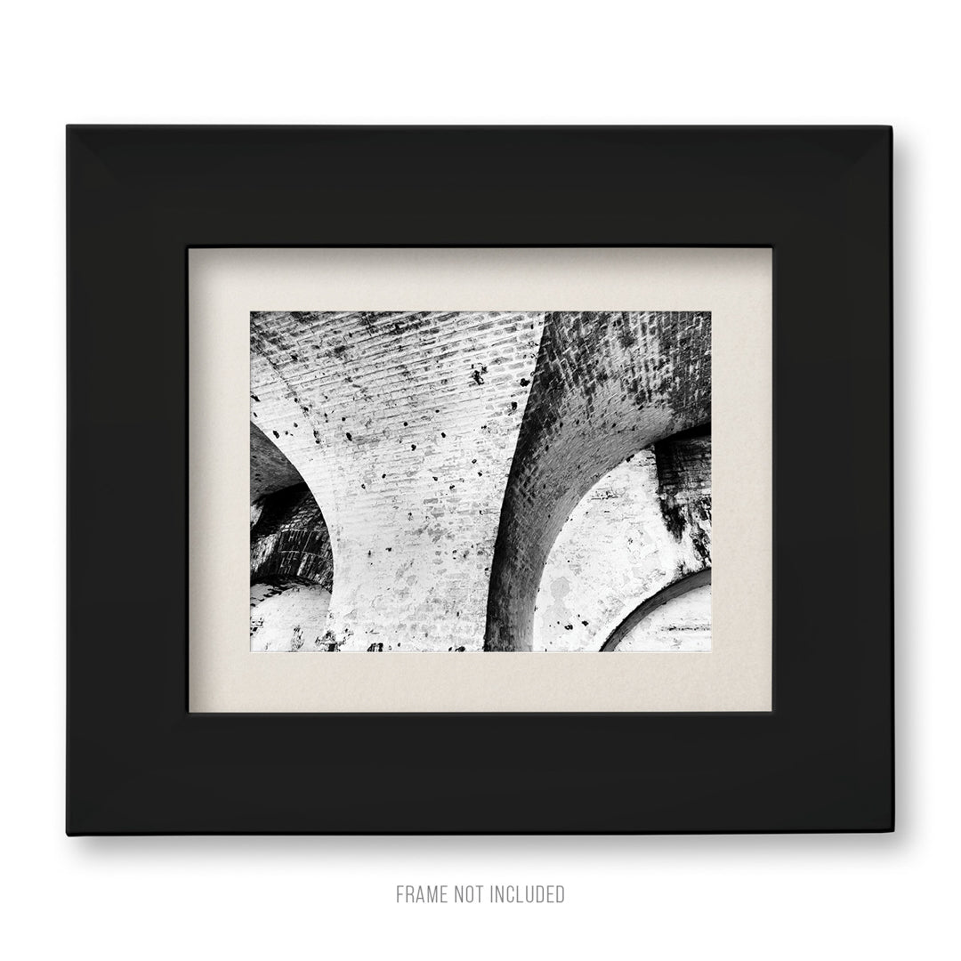 Fine Art Abstract Architectural  Black and White Artwork