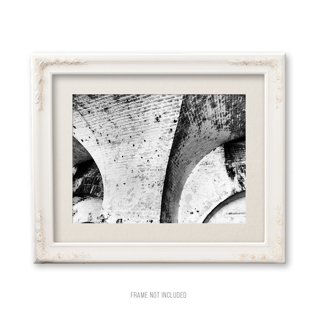 Fine Art Abstract Architectural  Black and White Artwork