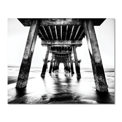 black and white pier wall decor