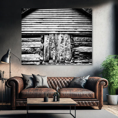 Old Country Barn Black and White Artwork