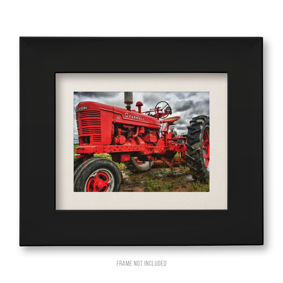 Red Farmall Tractor Art