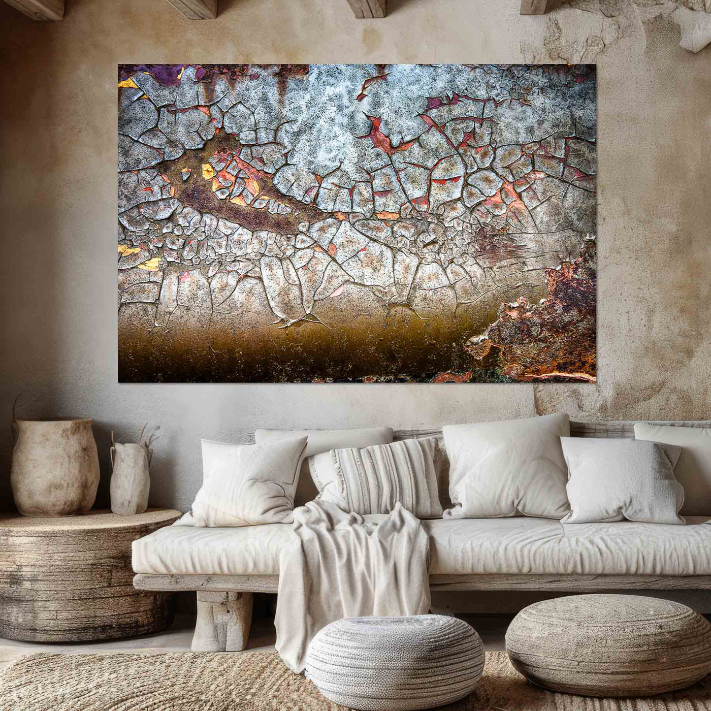 Rustic Abstract Art Print