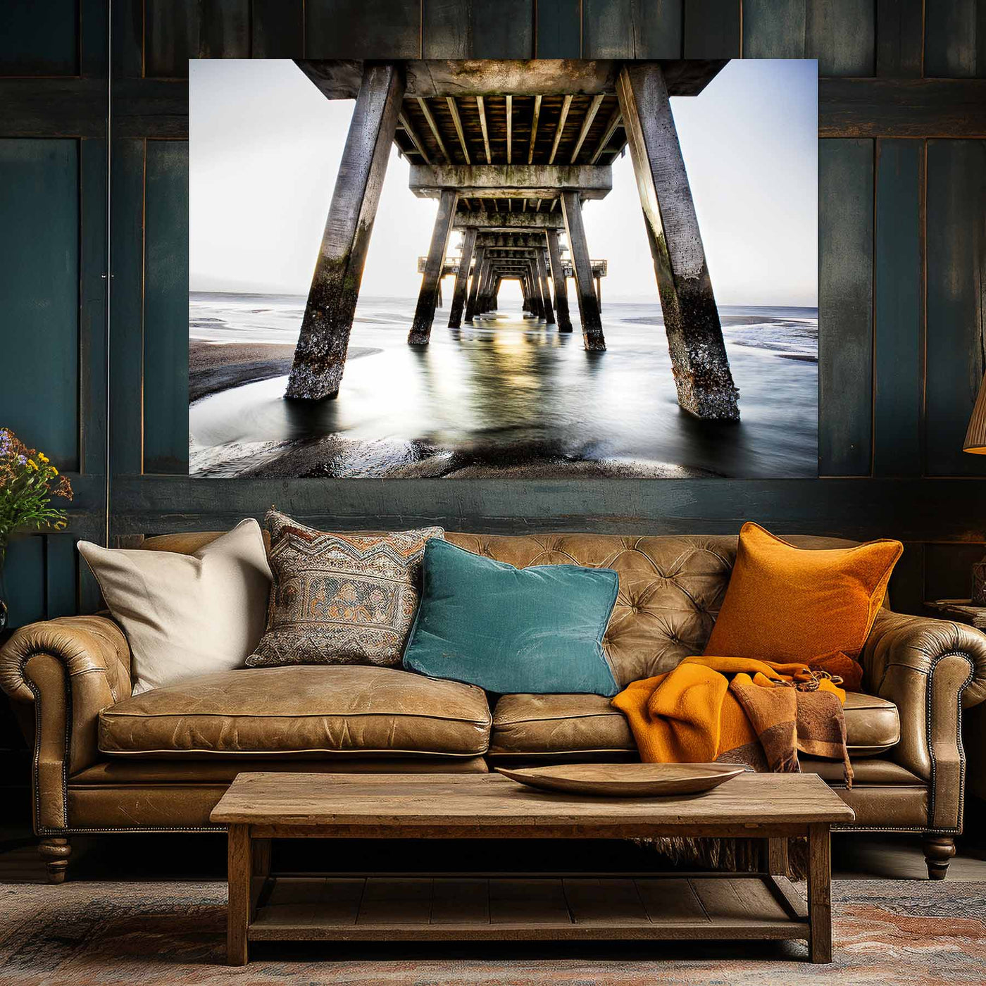 Beach Pier Wall Art Print
