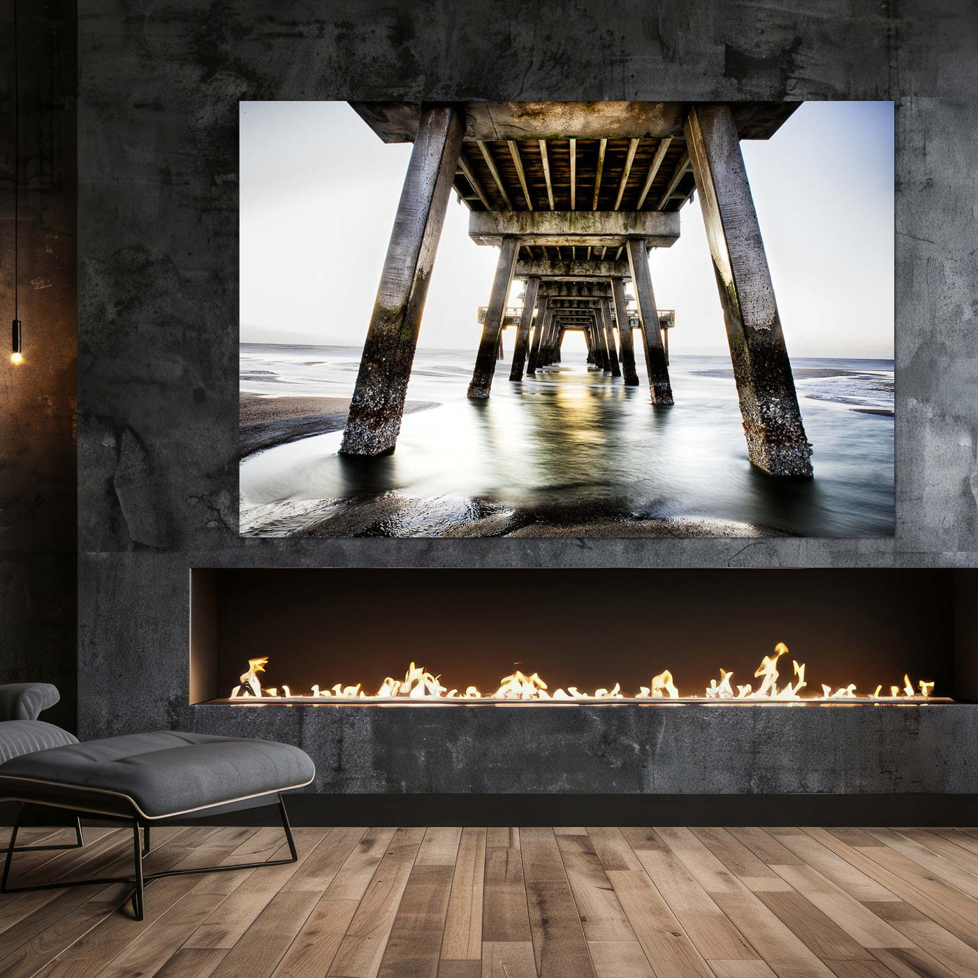 Beach Pier Wall Art Print