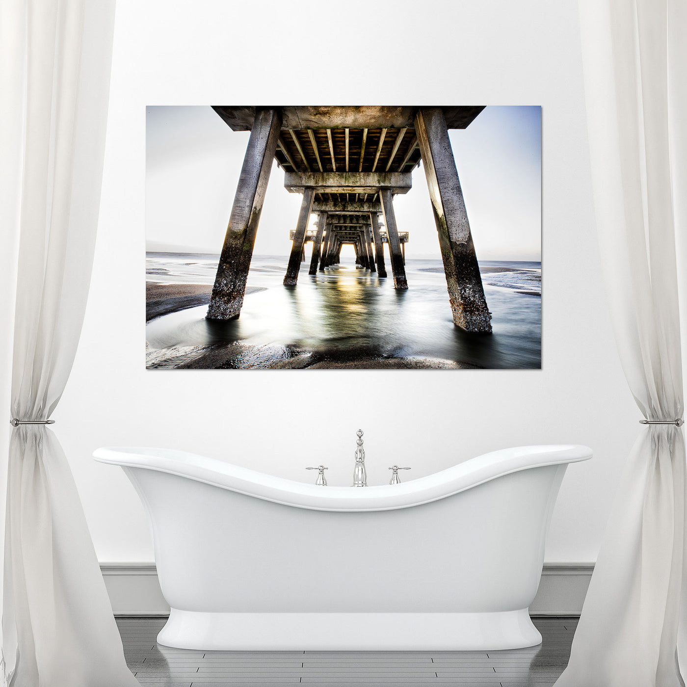 Beach Pier Wall Art Print
