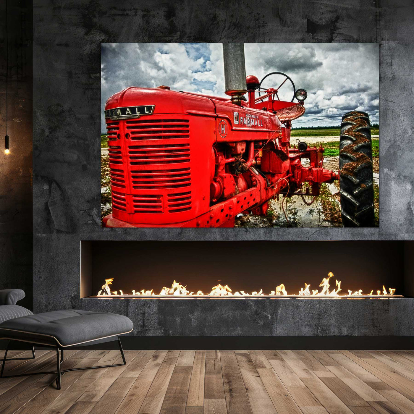 Red Tractor Farmall Art Print
