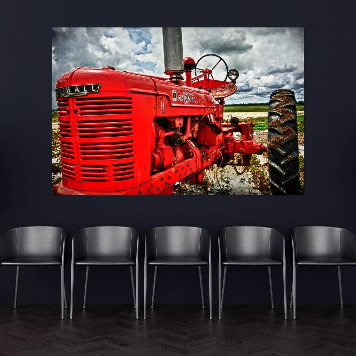 Red Tractor Farmall Art Print