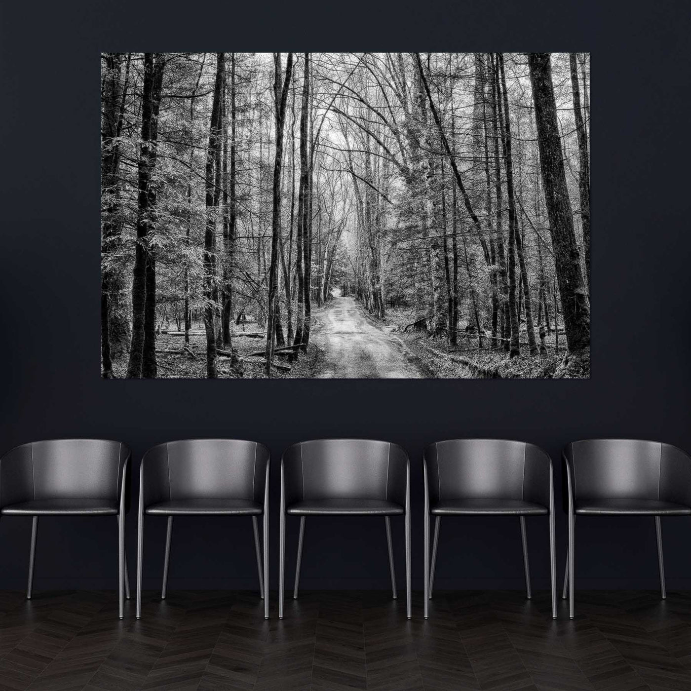Dirt Road Black and White Art Print