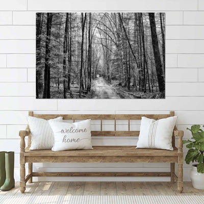 Dirt Road Black and White Art Print