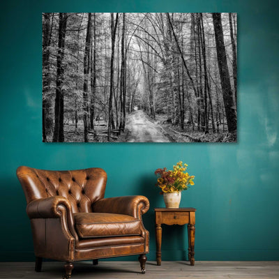 Dirt Road Black and White Art Print