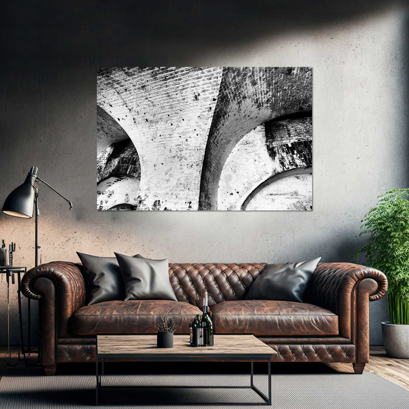 Fine Art Abstract Architectural Black and White Artwork