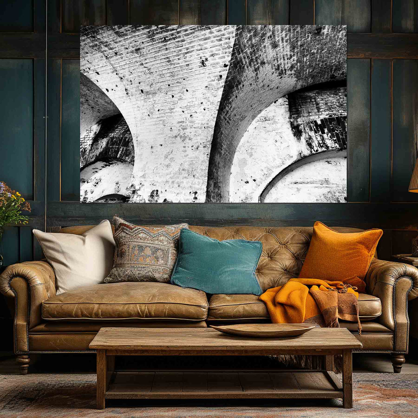 Fine Art Abstract Architectural Black and White Artwork