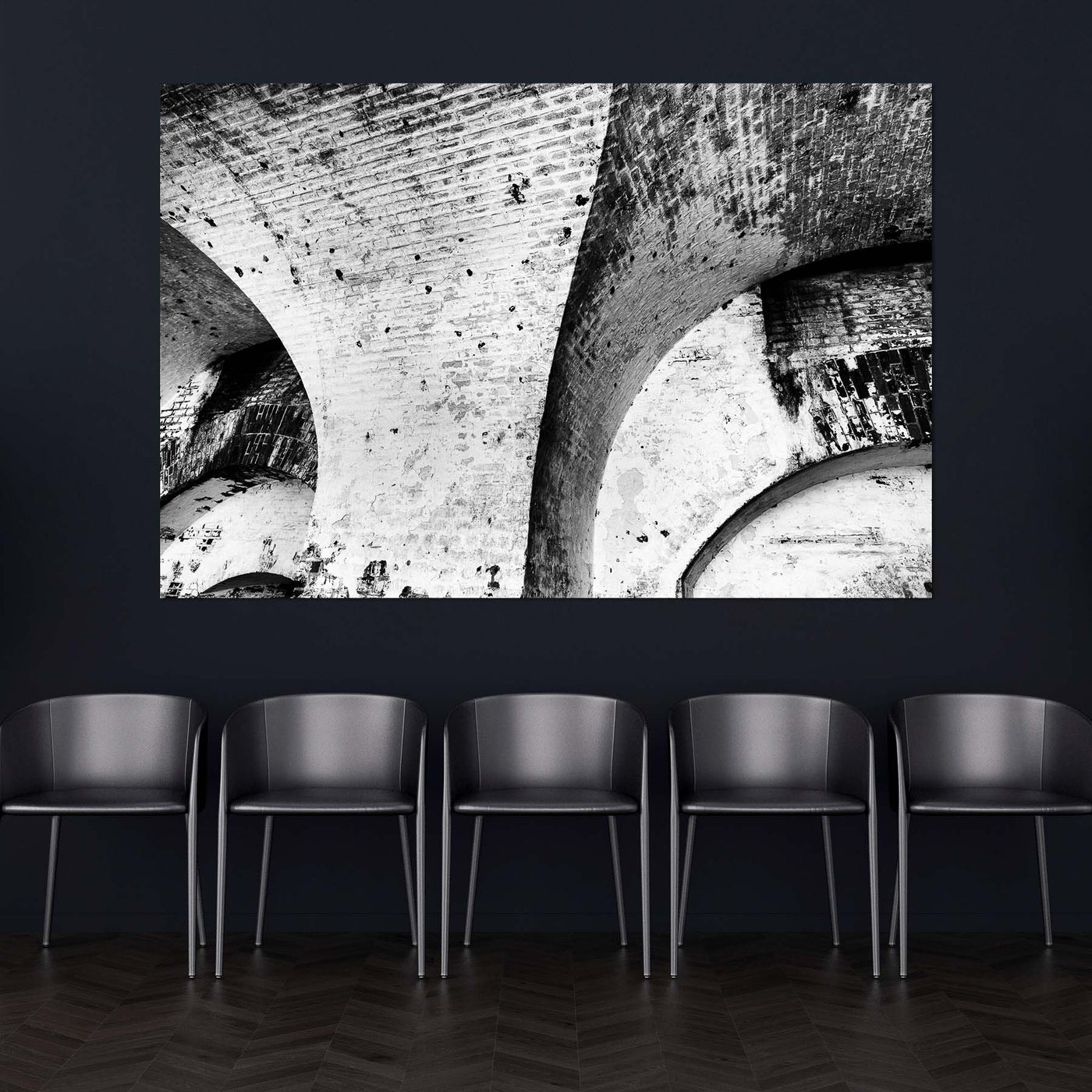 Fine Art Abstract Architectural Black and White Artwork