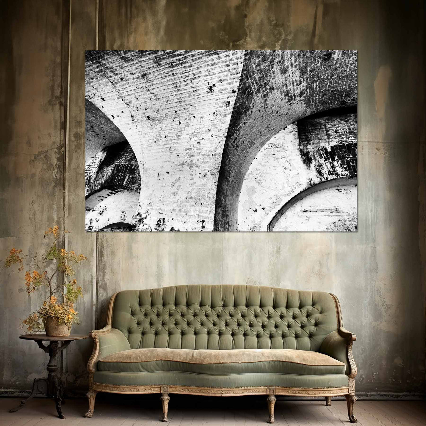 Fine Art Abstract Architectural Black and White Artwork