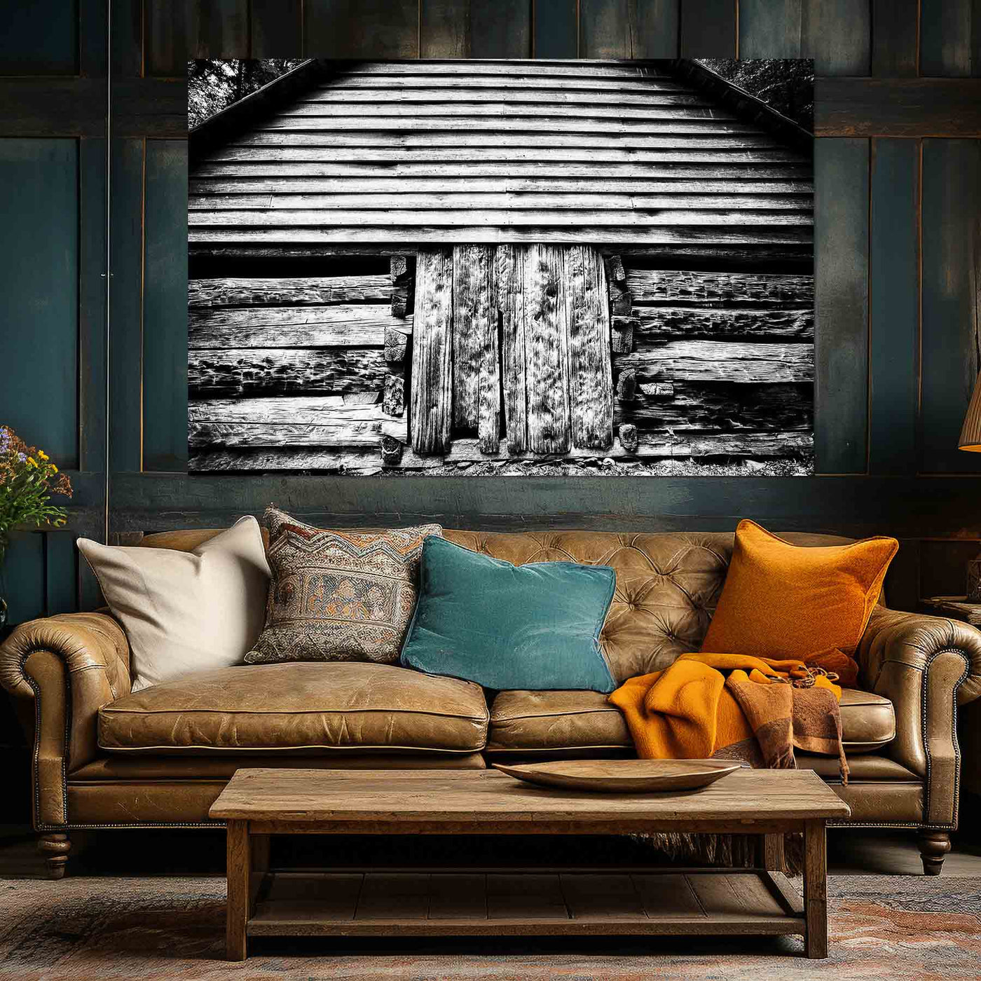 Black and White Old Barn Artwork