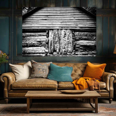 Black and White Old Barn Artwork