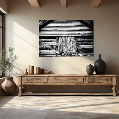 Black and White Old Barn Artwork