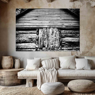 Black and White Old Barn Artwork