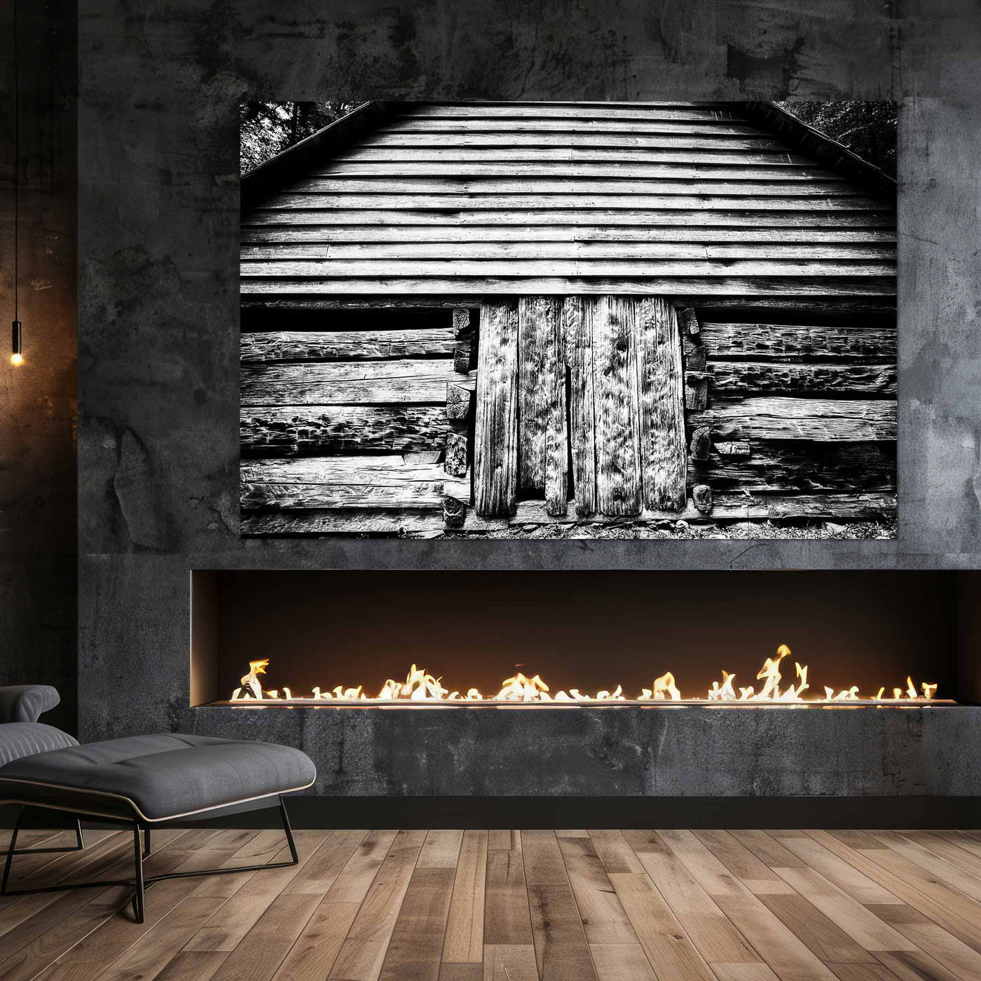 Black and White Old Barn Artwork