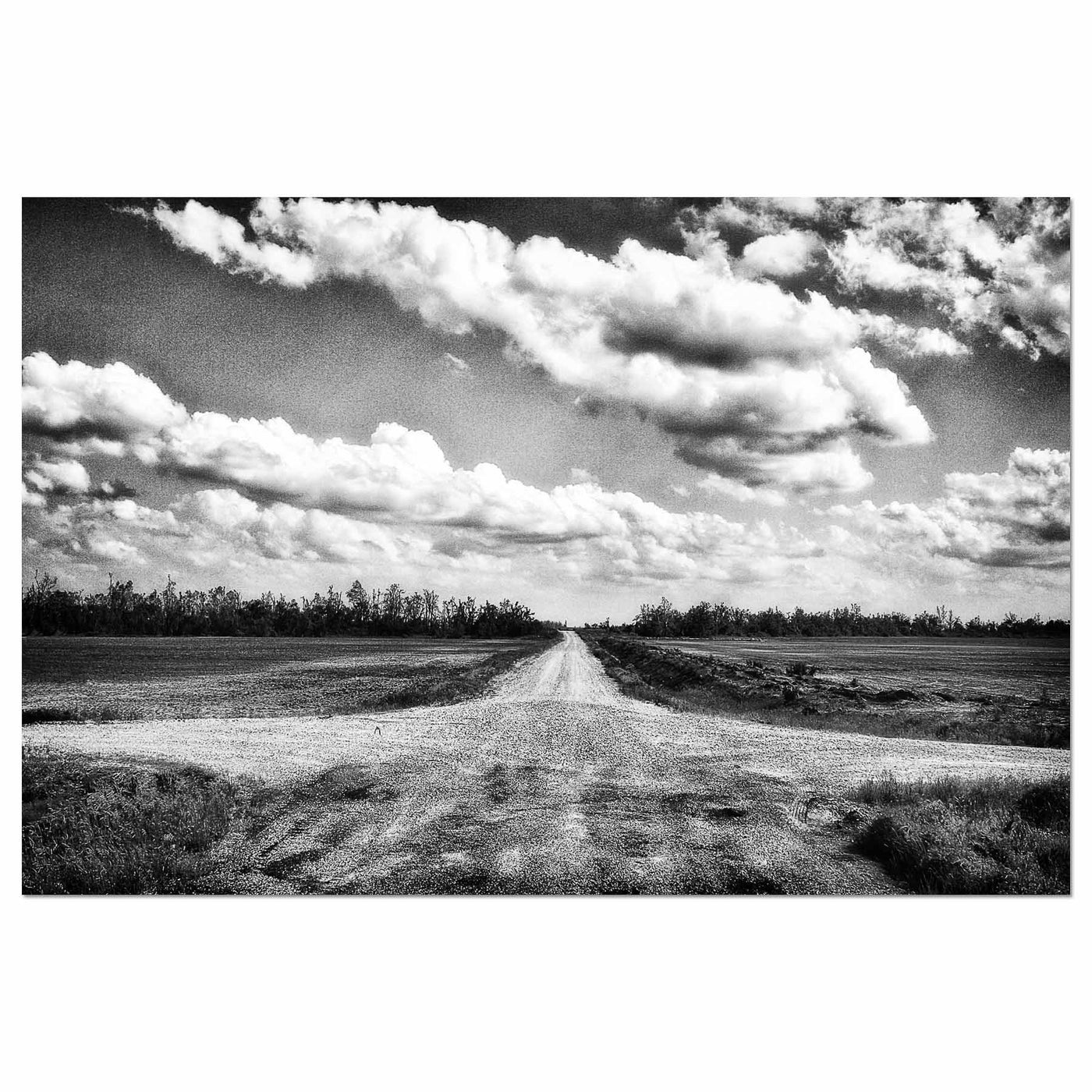 Black and White Crossroads Art Print