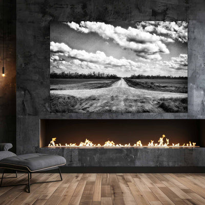 Black and White Crossroads Art Print