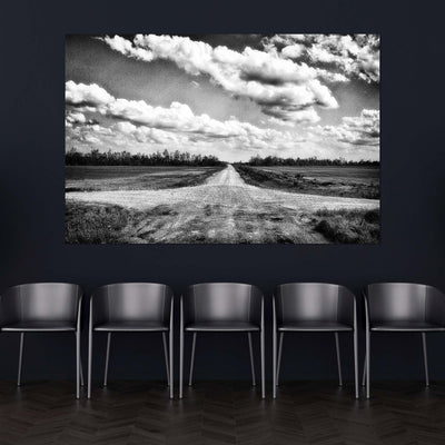 Black and White Crossroads Art Print