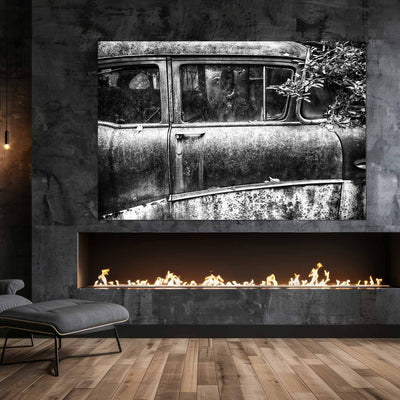 Old Car Black and White Art Print
