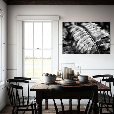 Black and White Fern Wall Art Print