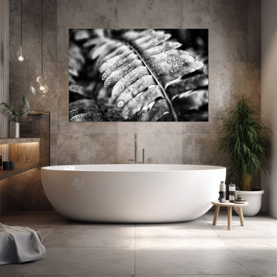 Black and White Fern Wall Art Print