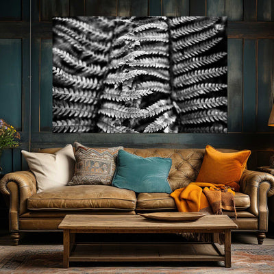 Black and White Fern Art Print