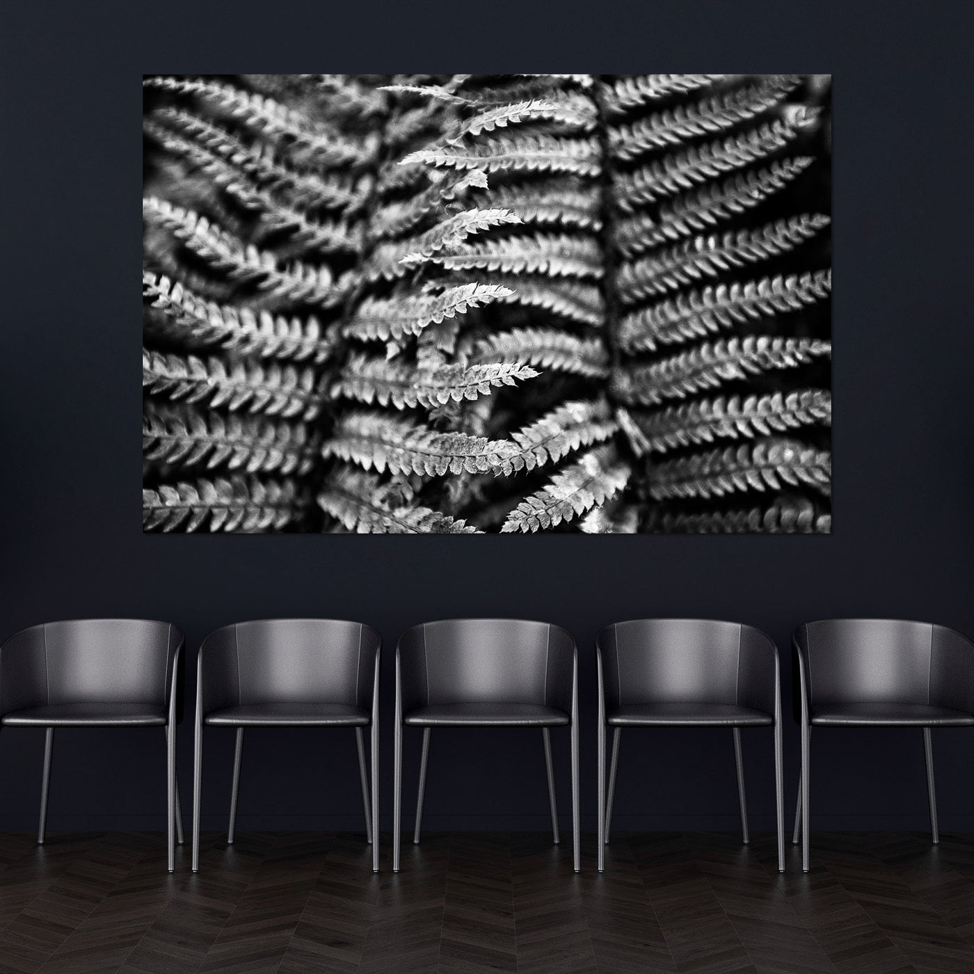 Black and White Fern Art Print