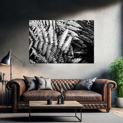 Black and White Ferns Art Print - Calming Spa-Inspired Decor