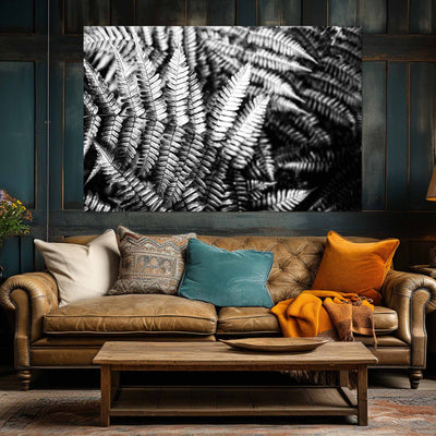 Black and White Ferns Art Print - Calming Spa-Inspired Decor