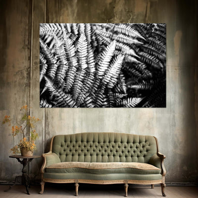 Black and White Ferns Art Print - Calming Spa-Inspired Decor