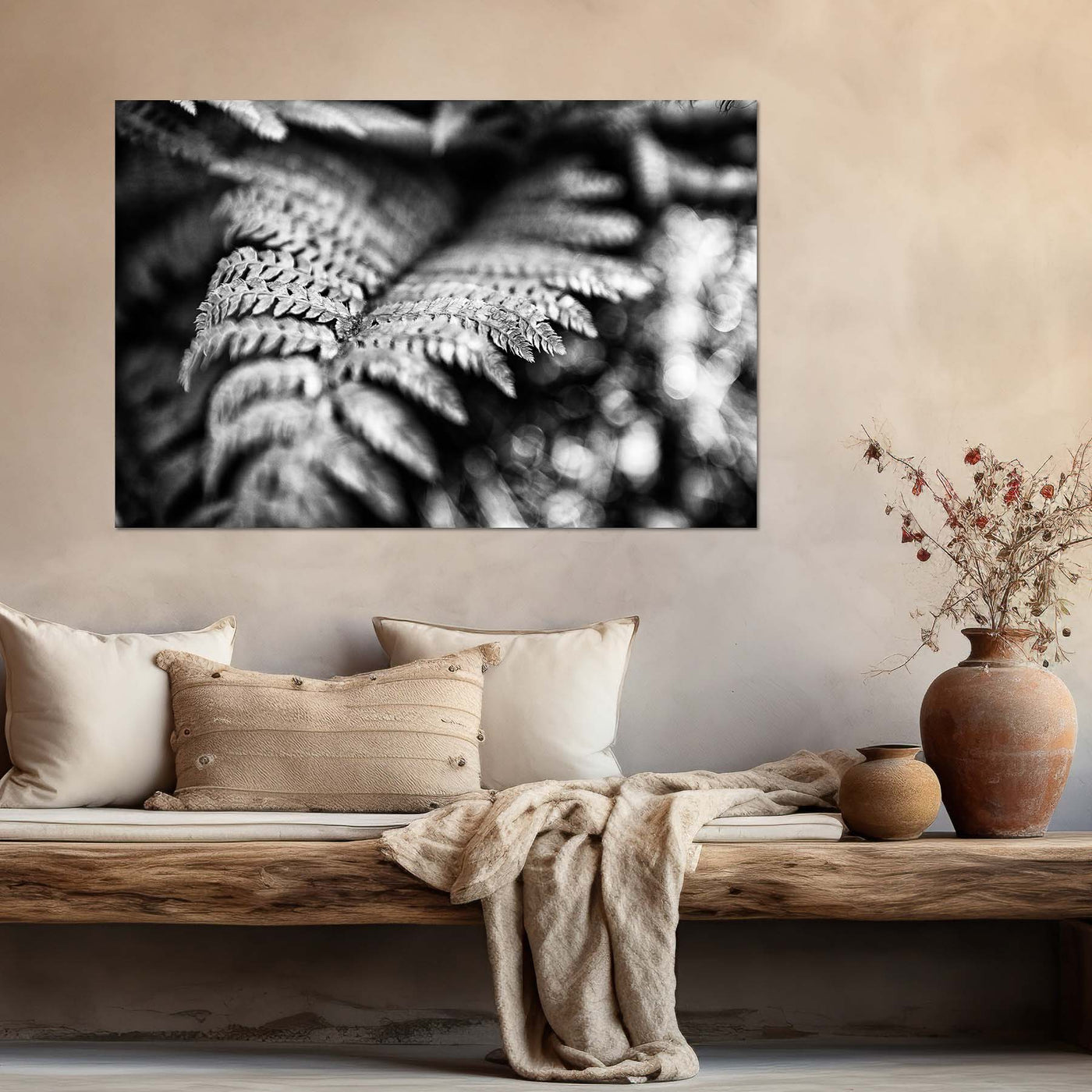 Black and White Fern Art Prints
