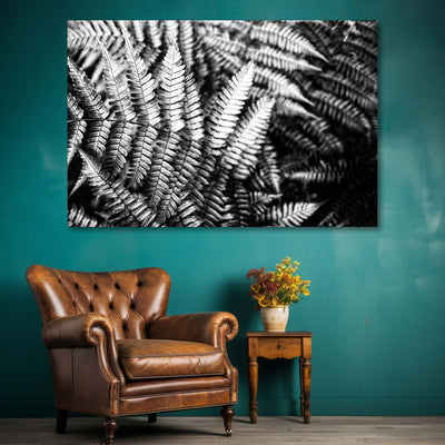 Black and White Ferns Art Print - Calming Spa-Inspired Decor