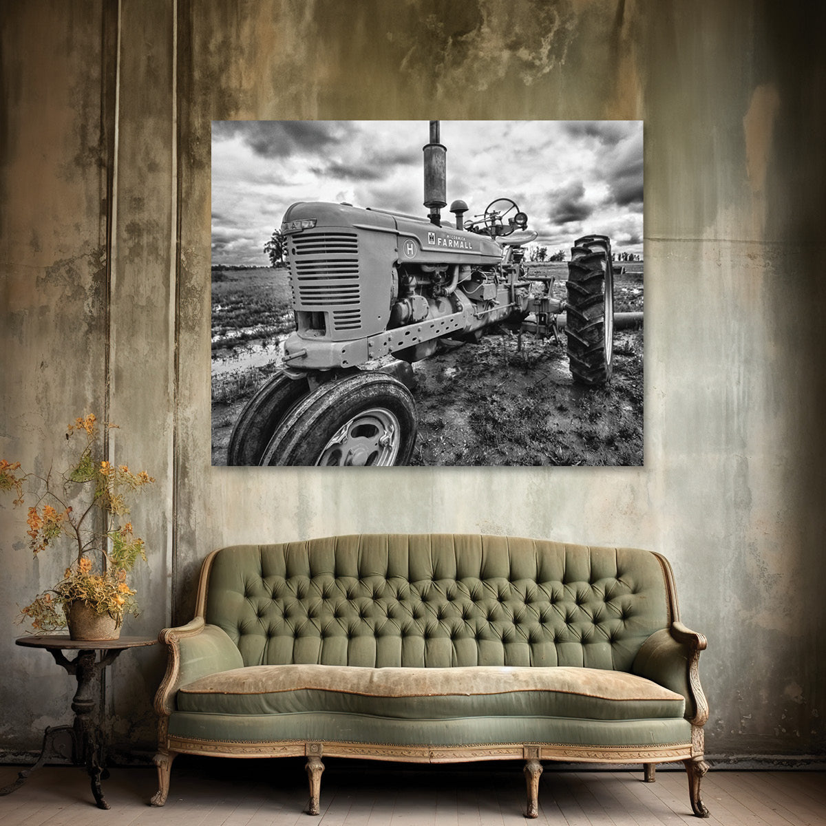Antique Farm Tractor Farmhouse Decor