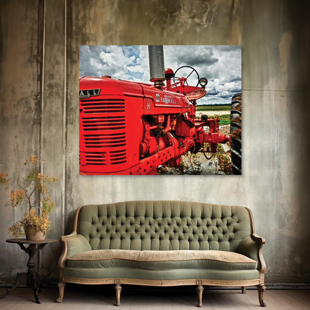 antique tractor wall decor